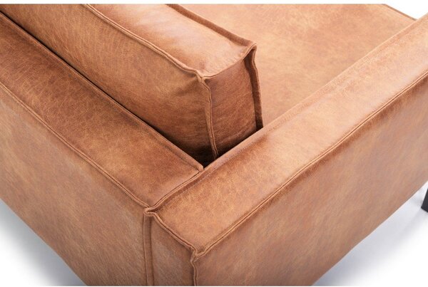 Divano in similpelle marrone 216 cm Rate - Scandic