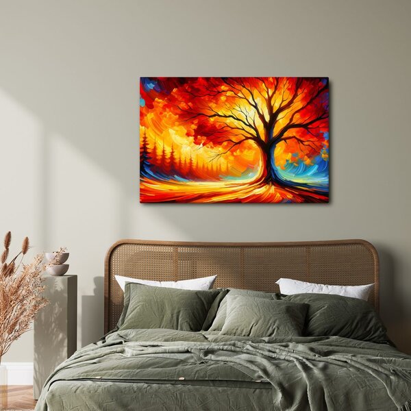 Quadro su tela – Albero della vita in fiamme