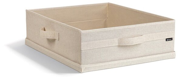 Scatola con coperchio beige in tessuto 46x56x16 cm Soft Storage Low – Bigso