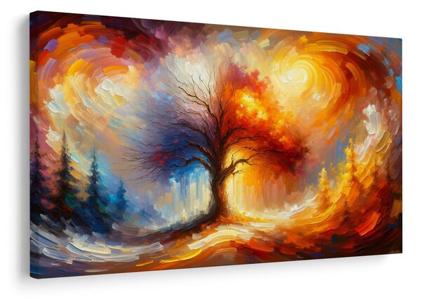 Quadro su tela – Albero della vita autunnale splendente