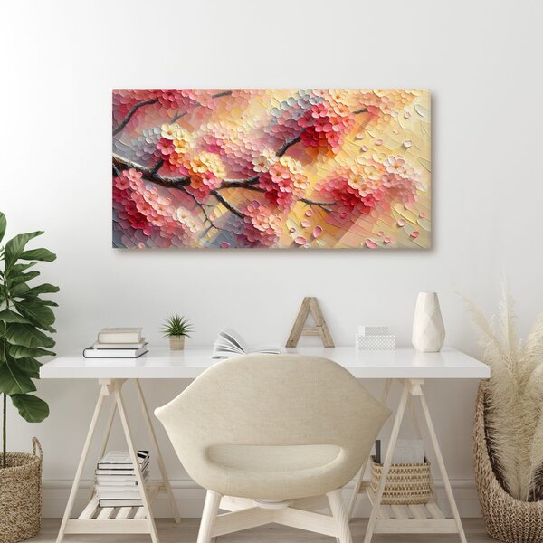 Quadro su tela – Fiori romantici su ramo