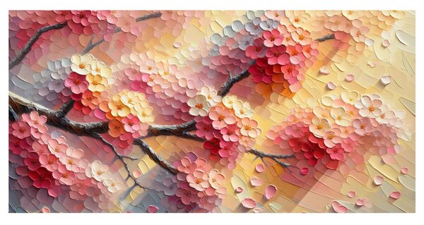 Quadro su tela – Fiori romantici su ramo