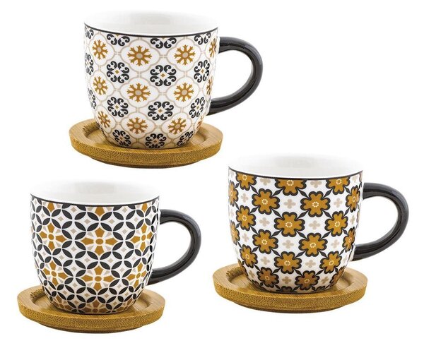 Set 6 tazze in porcellana impilabili 36 cl. 11x34,5x11 cm