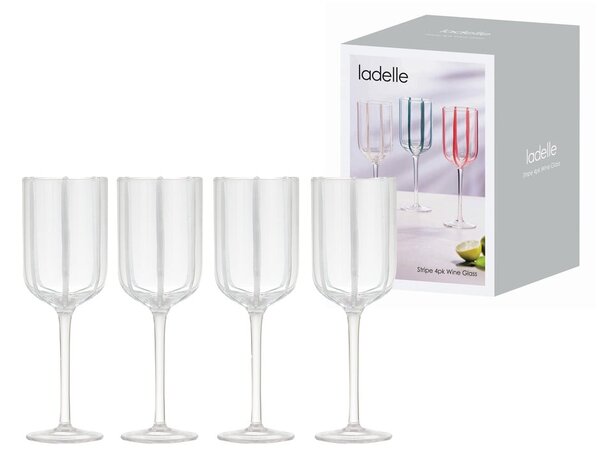 Set di bicchieri da vino 4 pz 350 ml Stripe – Ladelle