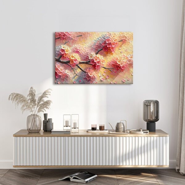 Quadro su tela – Fiori in colori pastello