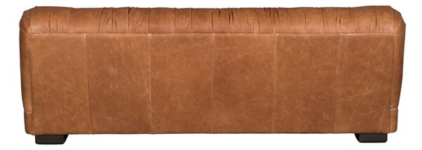 Divano marrone cognac con rivestimento in pelle 214 cm Douglas – Dutchbone