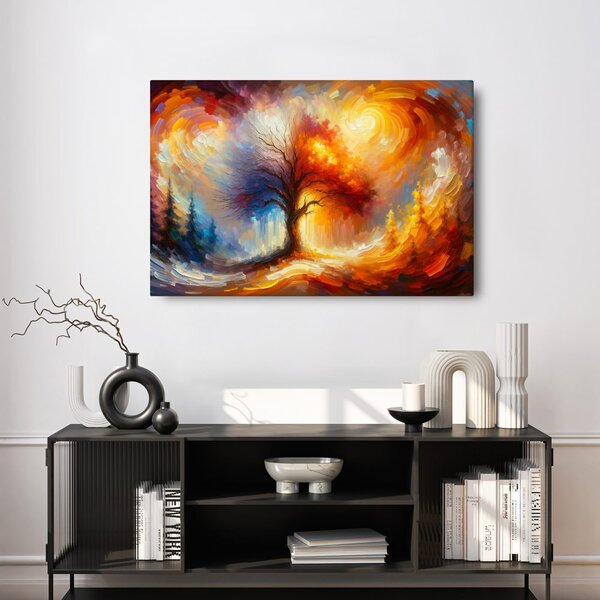 Quadro su tela – Albero della vita autunnale splendente
