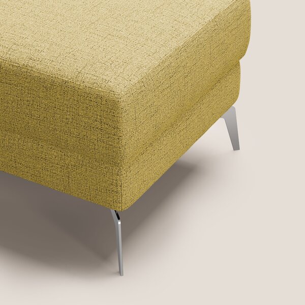 Star Pouf con piedini alti in tessuto impermeabile fiammato T03 giallo