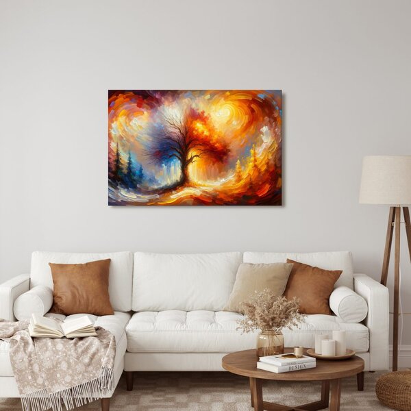 Quadro su tela – Albero della vita autunnale splendente