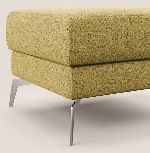 Star Pouf con piedini alti in tessuto impermeabile fiammato T03 giallo