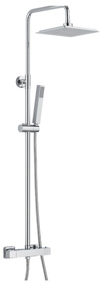 Set Colonna Doccia Soffione Doccia e Laccio in Acciaio Inox Laura