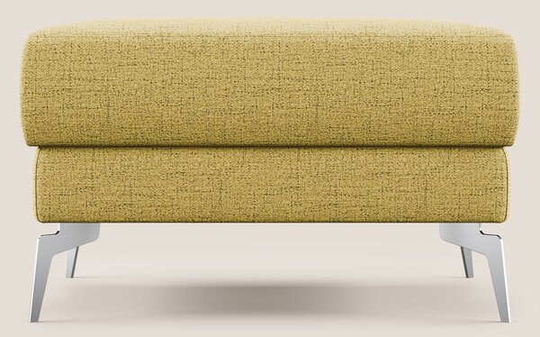 Star Pouf con piedini alti in tessuto impermeabile fiammato T03 giallo