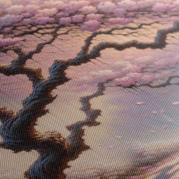Quadro su tela – Albero della vita rosa in fiore