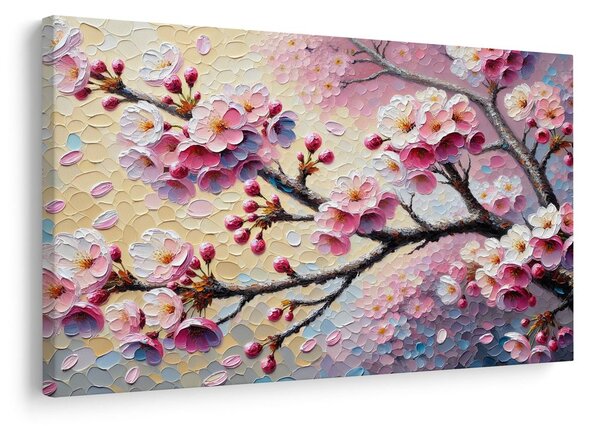Quadro su tela – Fiori rosa di primavera