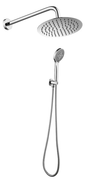 Kit Soffione Doccia Tondo Ø 20 cm in Acciaio Inox Spagna T