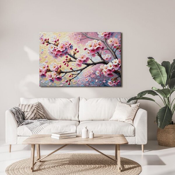 Quadro su tela – Fiori rosa di primavera