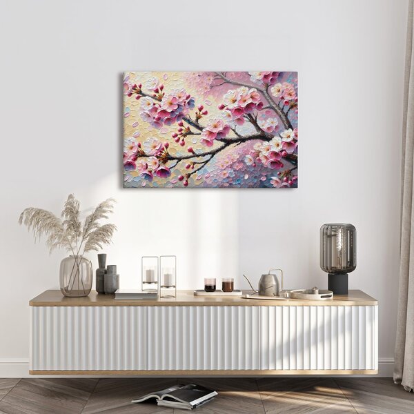 Quadro su tela – Fiori rosa di primavera