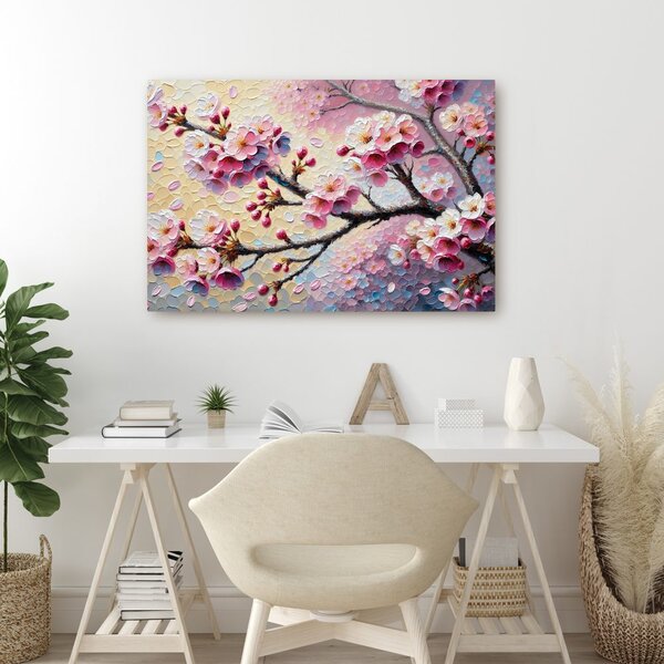 Quadro su tela – Fiori rosa di primavera