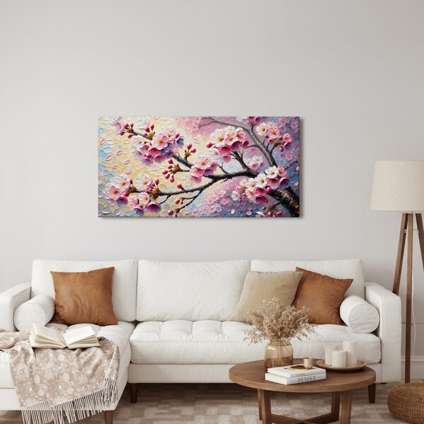 Quadro su tela – Ramo di ciliegio in fiore
