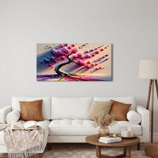Quadro su tela – Albero della vita rosa