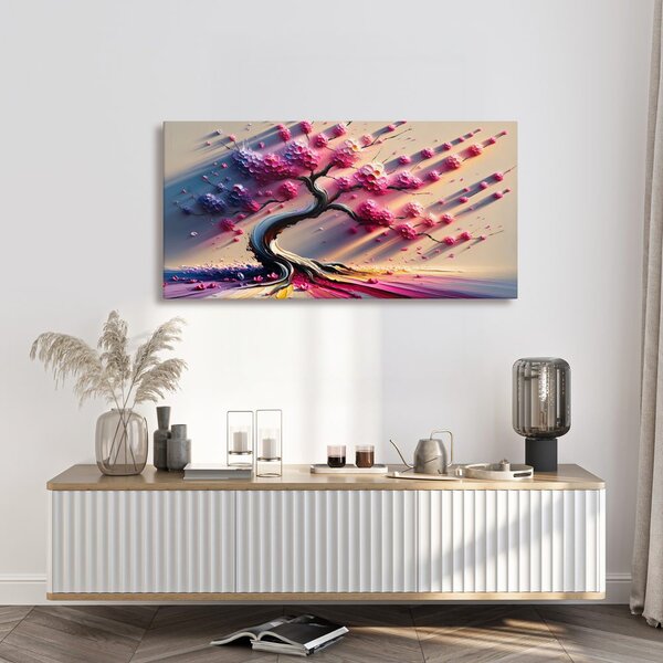 Quadro su tela – Albero della vita rosa