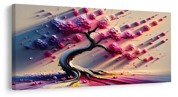 Quadro su tela – Albero della vita rosa