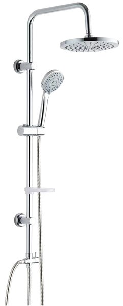 Saliscendi Asta con con Soffione Ø 20 cm in Acciaio Tonda 332