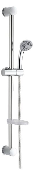 Saliscendi Asta con Doccetta in Acciaio Nature 125