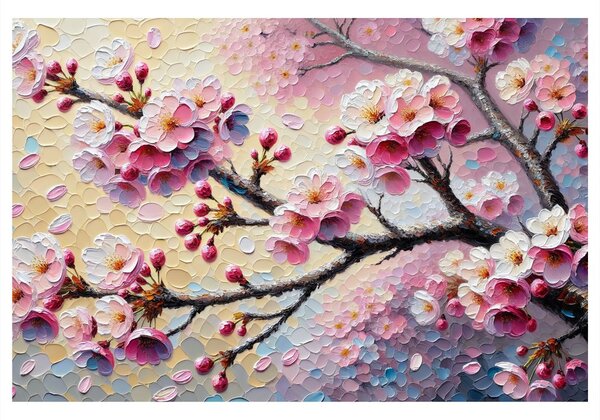 Quadro su tela – Fiori rosa di primavera