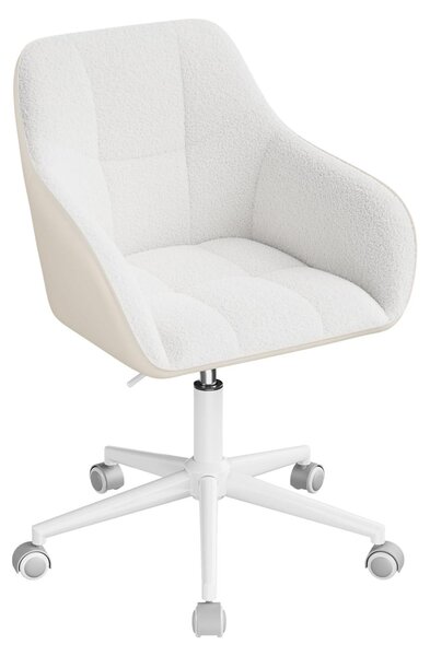 Sedia da ufficio ergonomica con seduta in tessuto bouclé