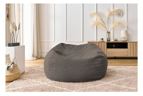 Puof a sacco grigio/marrone Voltaire – Bobochic Paris