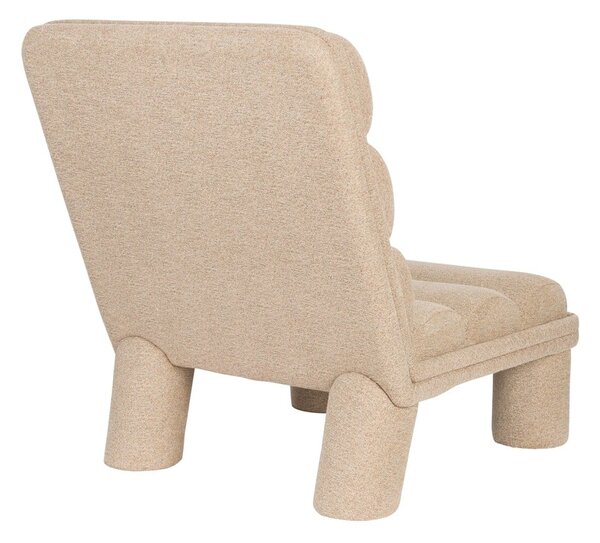 Poltrona beige con rivestimento in bouclé Fern – Dutchbone