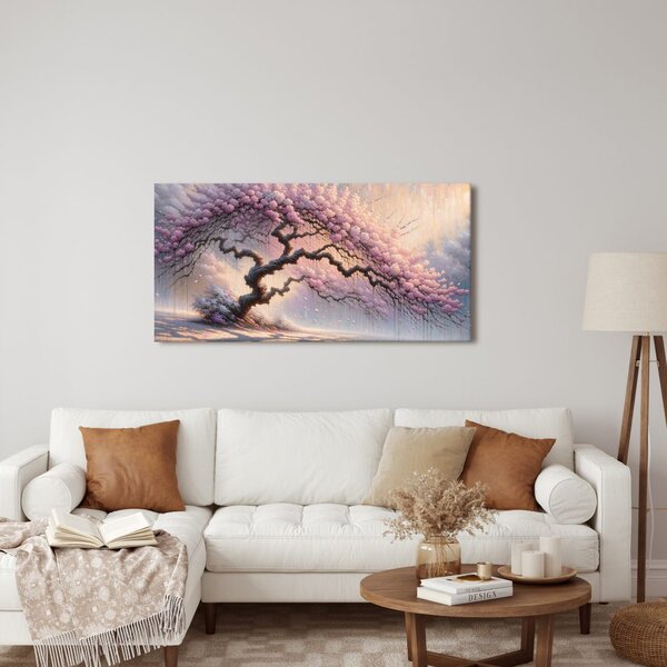 Quadro su tela – Albero della vita rosa in fiore