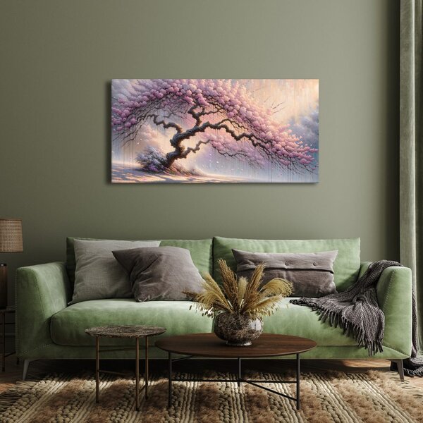 Quadro su tela – Albero della vita rosa in fiore