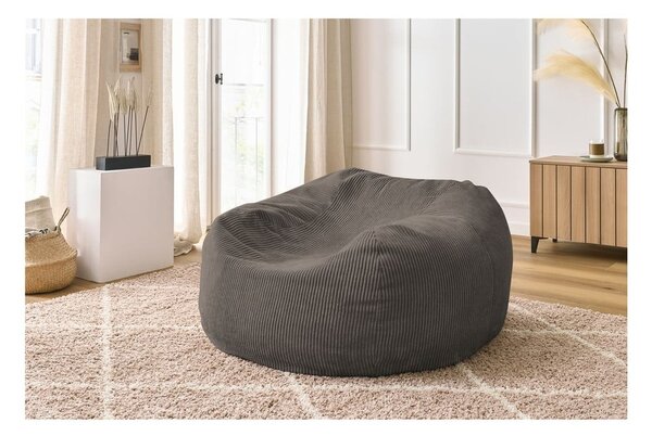 Puof a sacco grigio/marrone Voltaire – Bobochic Paris