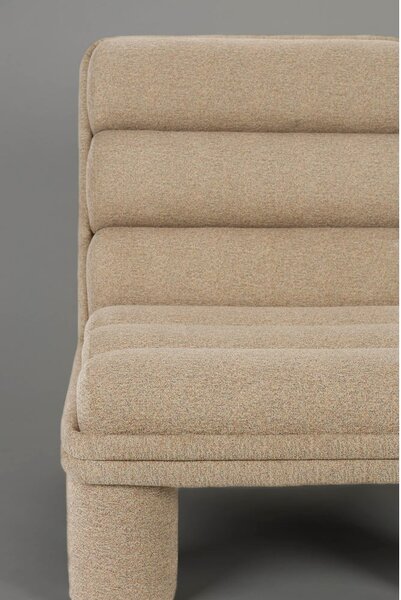 Poltrona beige con rivestimento in bouclé Fern – Dutchbone