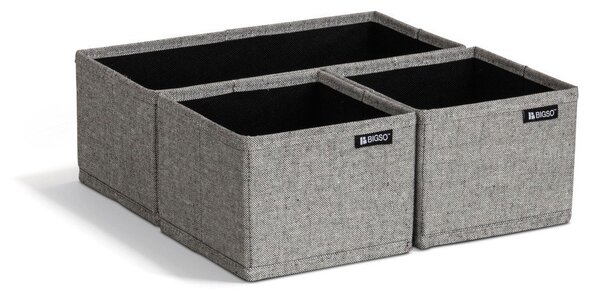 Set di organizer per cassetti in tessuto 3 pz Soft Storage – Bigso