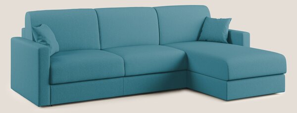 Chris Divano letto angolare 5 posti in tessuto impermeabile T13 azzurr