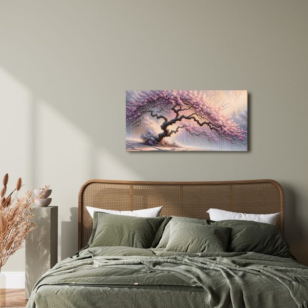Quadro su tela – Albero della vita rosa in fiore