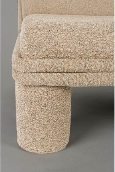 Poltrona beige con rivestimento in bouclé Fern – Dutchbone