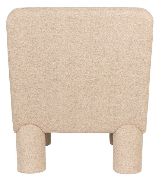 Poltrona beige con rivestimento in bouclé Fern – Dutchbone