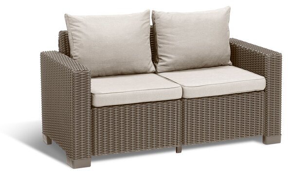 Divano 2 Posti da Giardino 141x68x71,5h cm Keter California Cappuccino