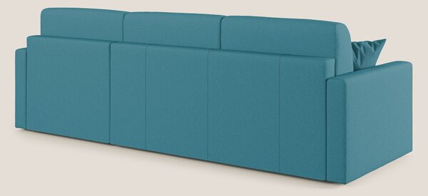 Chris Divano letto angolare 5 posti in tessuto impermeabile T13 azzurr