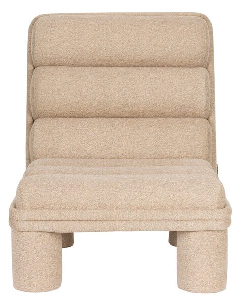 Poltrona beige con rivestimento in bouclé Fern – Dutchbone