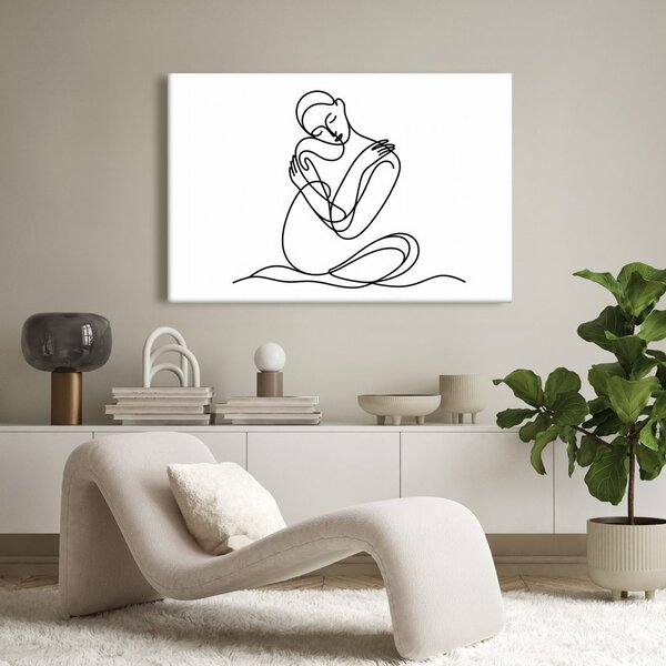 Quadro su tela – Abbraccio astratto in linea