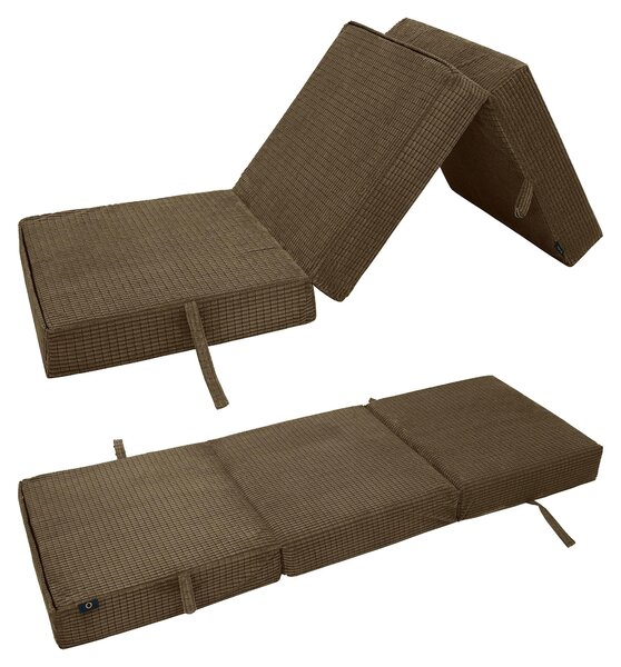 Materasso pieghevole per interni ed esterni, dimensioni 198x66x14 cm