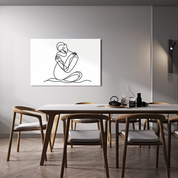 Quadro su tela – Abbraccio astratto in linea