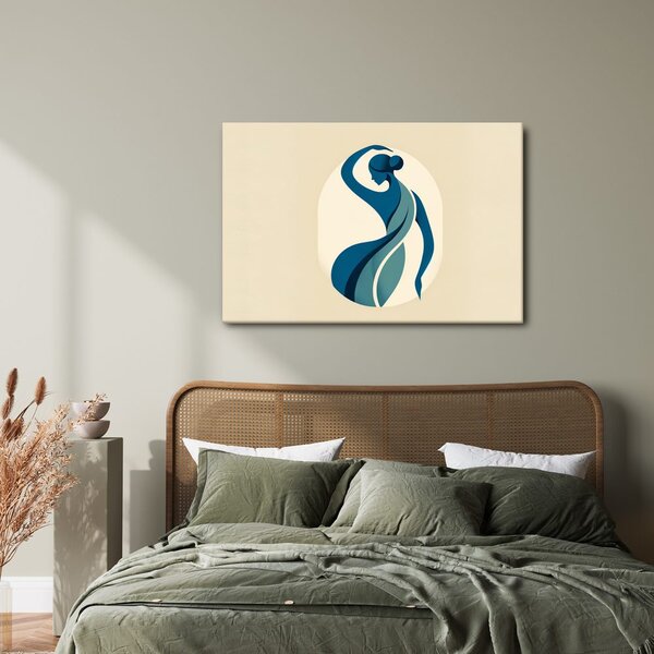 Quadro su tela – Silhouette elegante in blu