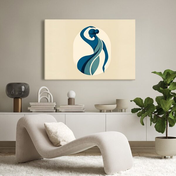 Quadro su tela – Silhouette elegante in blu