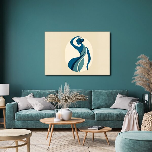 Quadro su tela – Silhouette elegante in blu